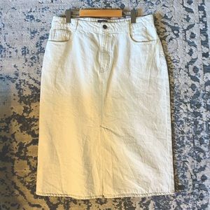 Frank & Oak White Denim Skirt